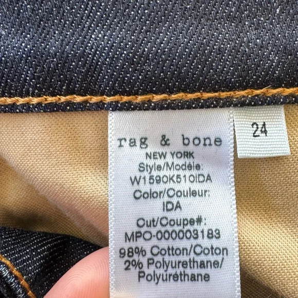 Rag & Bone Dre Jeans NWT Slim Boyfriend Dark Wash Denim 24 - Picture 12 of 12